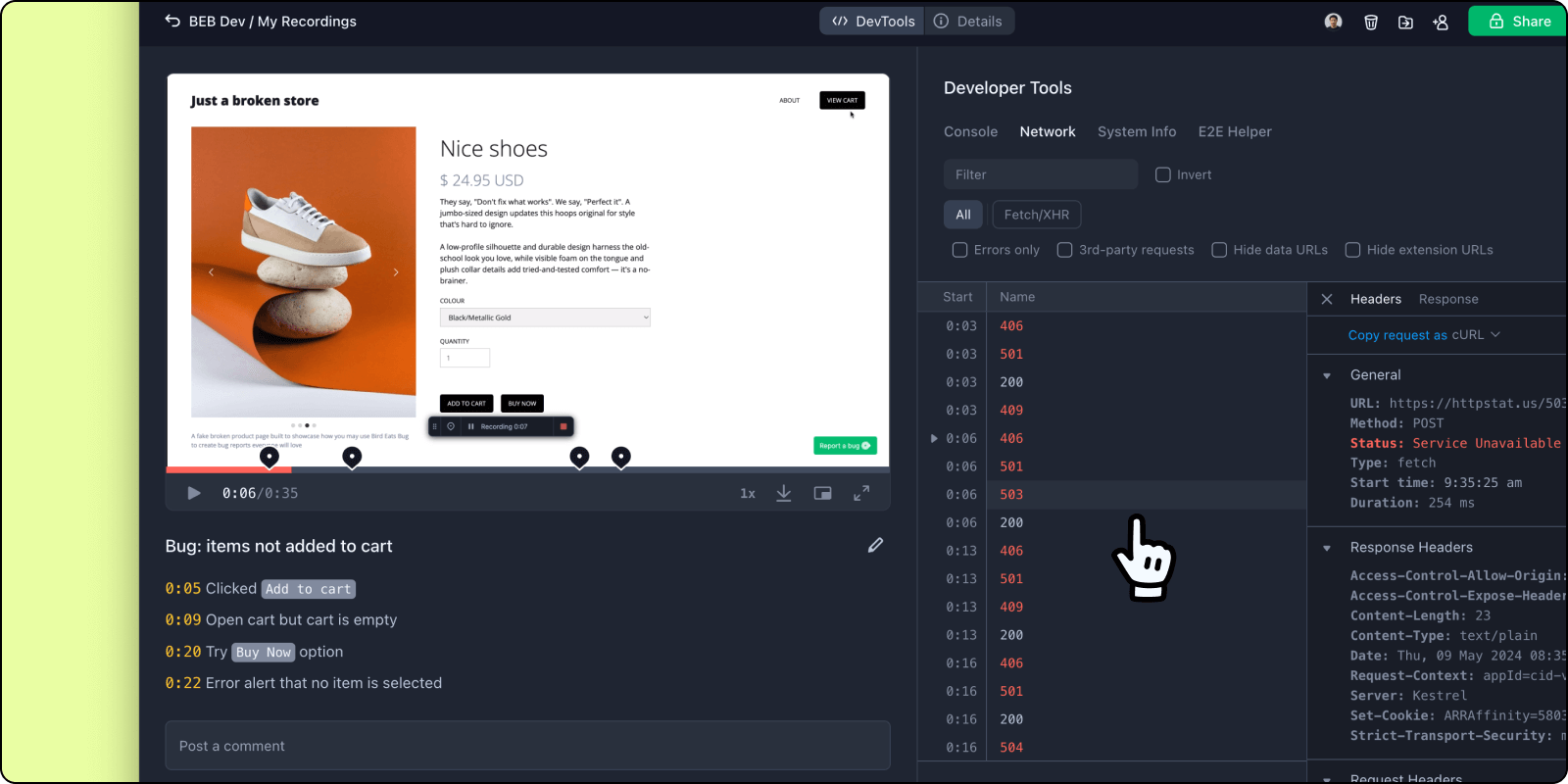 highlight log